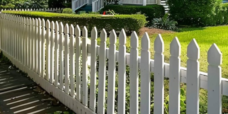 A White Picket Fence on Front Yard